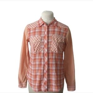 Scotch & Soda Maison Scotch Orange Plaid Shirt